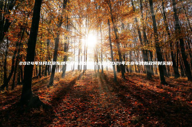 2024年9月北京车牌号最新规定是什么呢2021年北京车牌新政何时实施