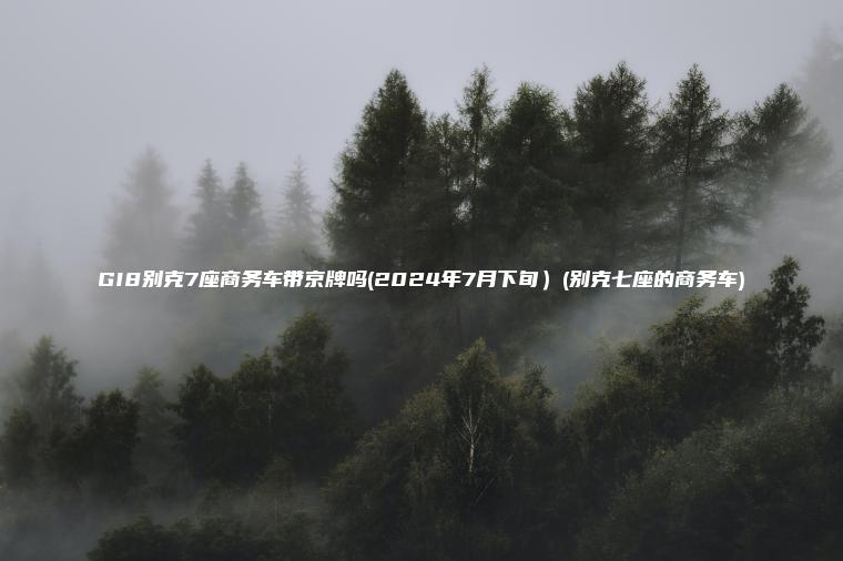 GI8别克7座商务车带京牌吗2024年7月下旬别克七座的商务车