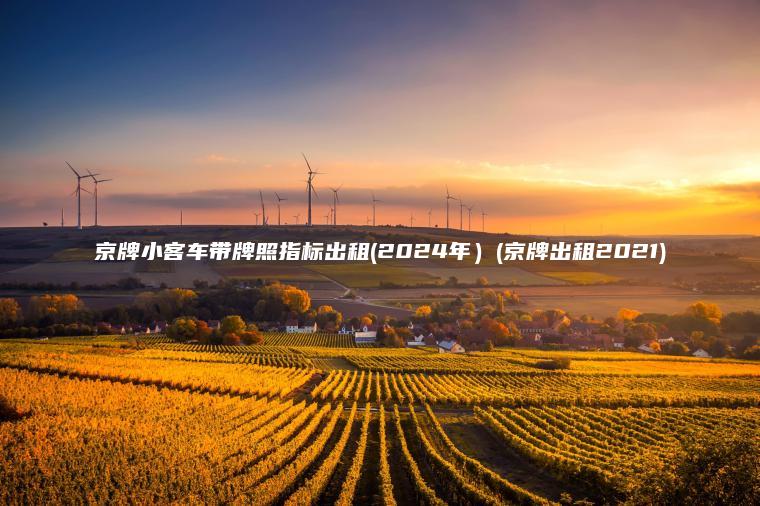 京牌小客车带牌照指标 口袋车务 京牌小客车带牌照指标出租2024年京牌出租2021