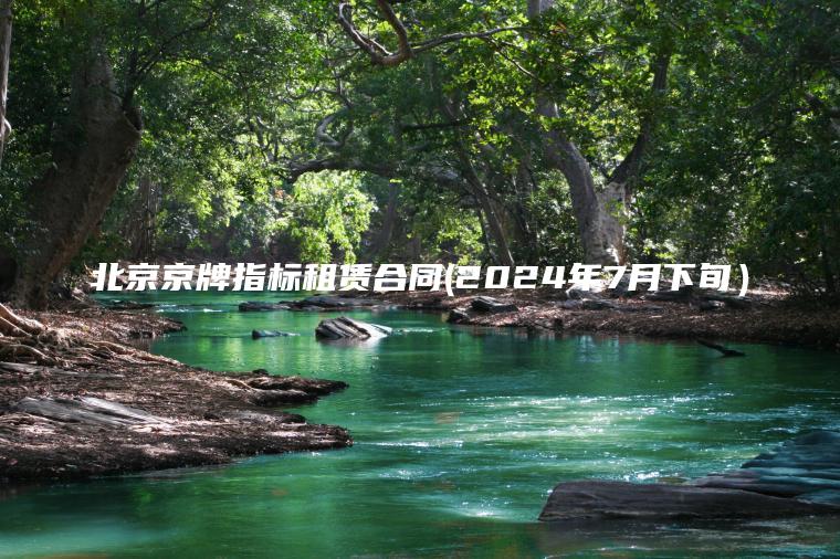 北京京牌指标租赁合同 口袋车务 北京京牌指标租赁合同2024年7月下旬