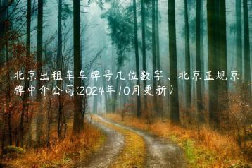 北京出租车车牌号几位数字北京正规京牌中介公司2024年10月更新