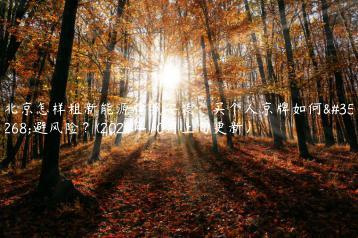 北京怎样租新能源牌照安装买个人京牌如何规避风险2024年10月上旬更新