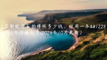 北京新能源车拍牌照多少钱租用一年三年5年价格大了2024年10月更新