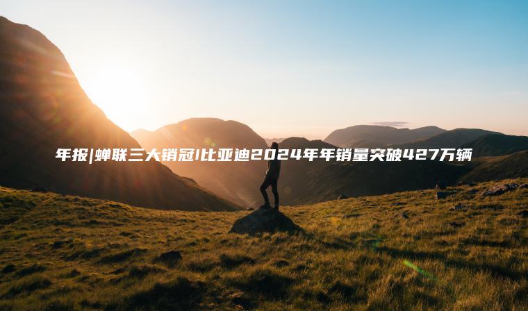 年报|蝉联三大销冠 口袋车务 年报|蝉联三大销冠比亚迪2024年年销量突破427万辆
