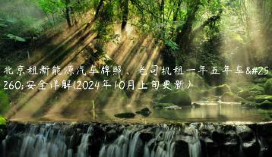 北京租新能源汽车牌照 口袋车务 北京租新能源汽车牌照老司机租一年五年车牌安全详解2024年10月上旬更新