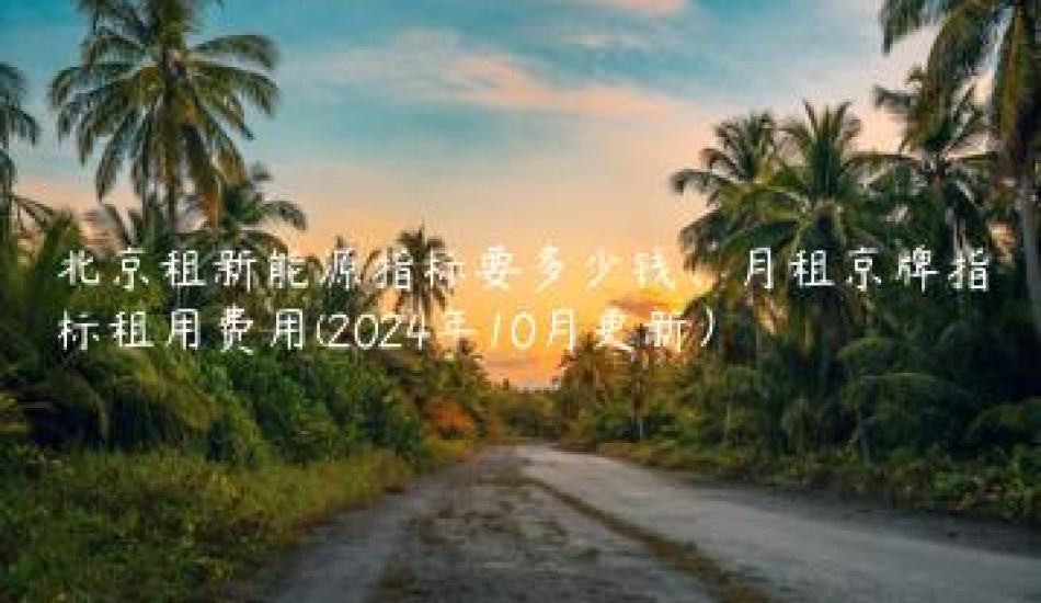 北京租新能源指标要多少钱、月租京牌指标租用费用(2024年10月更新）