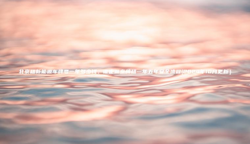 北京租新能源车牌号一年多少钱谁走漏京牌租一年五年安全流程2024年10月更新