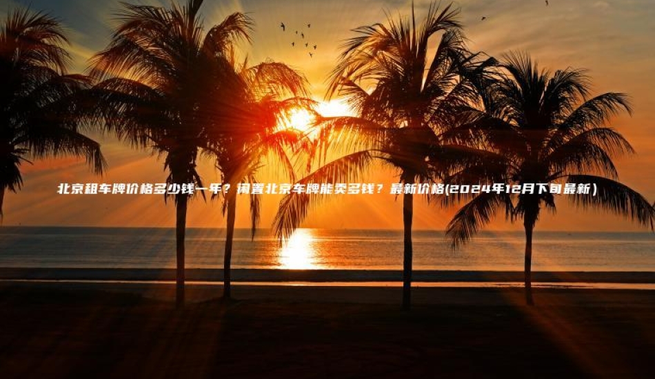北京租车牌价格多少钱一年？闲置北京车牌能卖多钱？最新价格(2024年12月下旬最新）