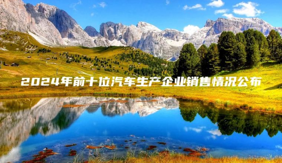 2024年前十位汽车生产企业销售情况公布