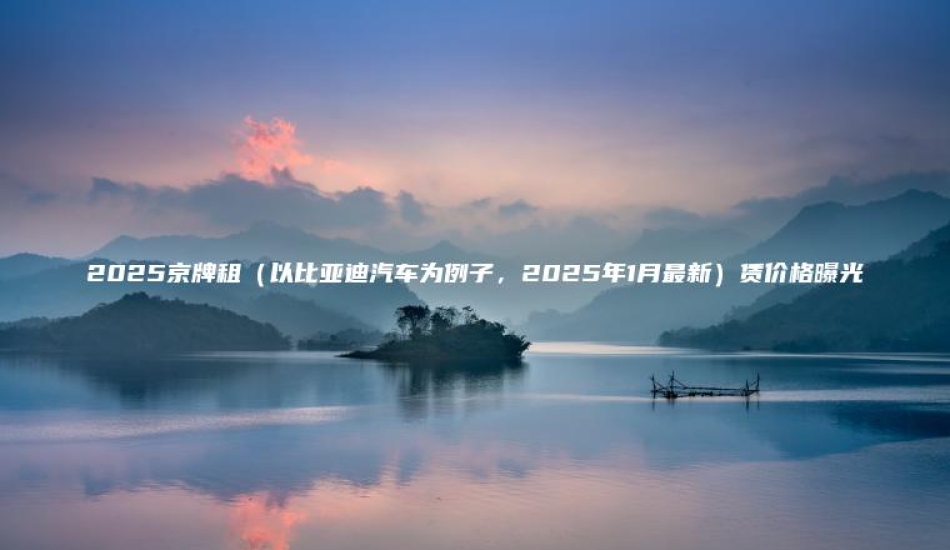 2025京牌租（以比亚迪汽车为例子，2025年1月最新）赁价格曝光