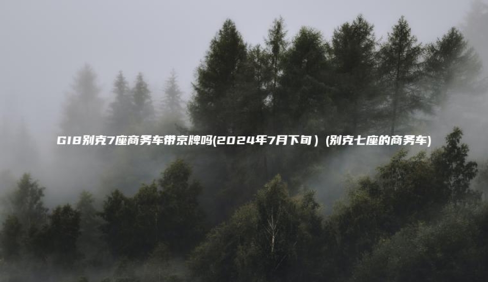 GI8别克7座商务车带京牌吗(2024年7月下旬）(别克七座的商务车)