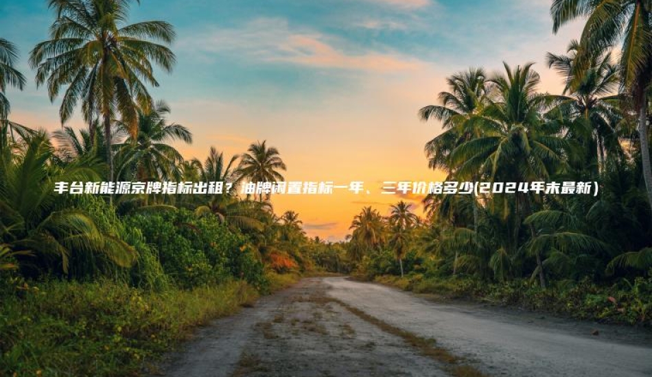 丰台新能源京牌指标出租？油牌闲置指标一年、三年价格多少(2024年末最新）