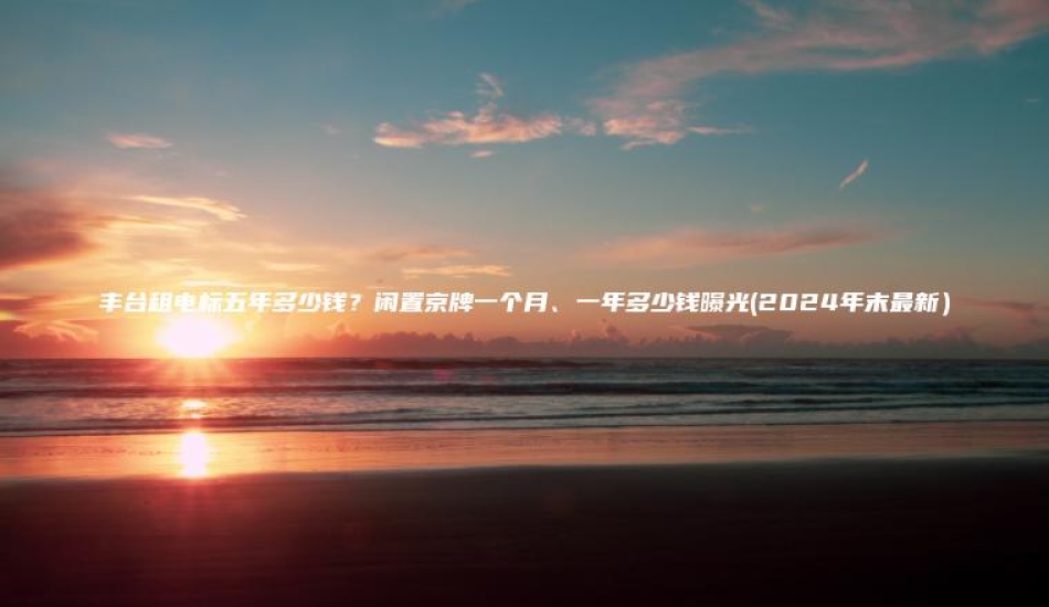 丰台租电标五年多少钱？闲置京牌一个月、一年多少钱曝光(2024年末最新）