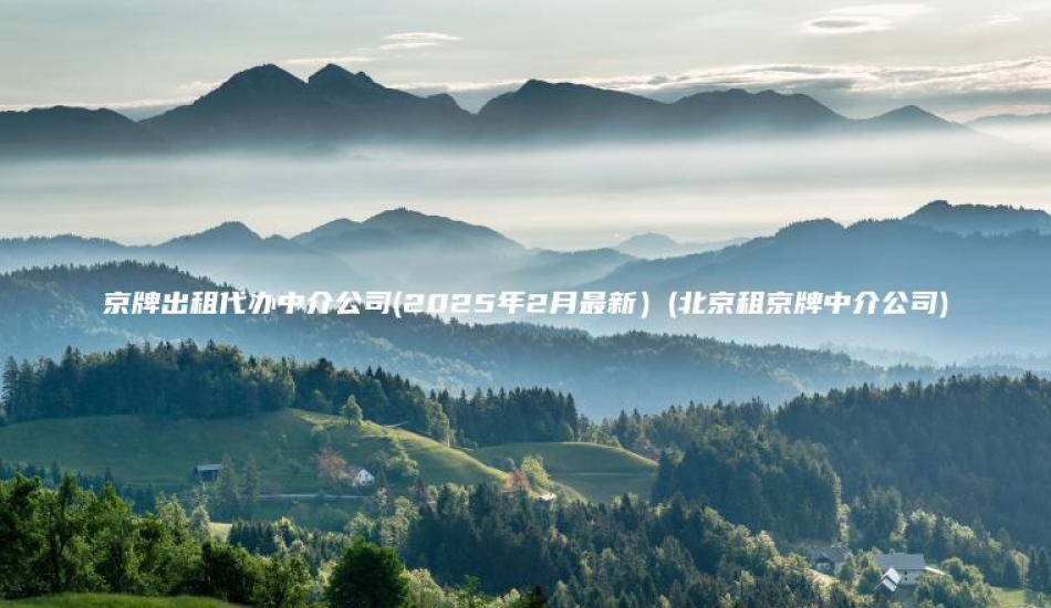京牌出租代办中介公司(2025年2月最新）(北京租京牌中介公司)