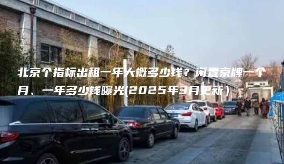 北京个指标出租一年大概多少钱？闲置京牌一个月、一年多少钱曝光(2025年3月更新）