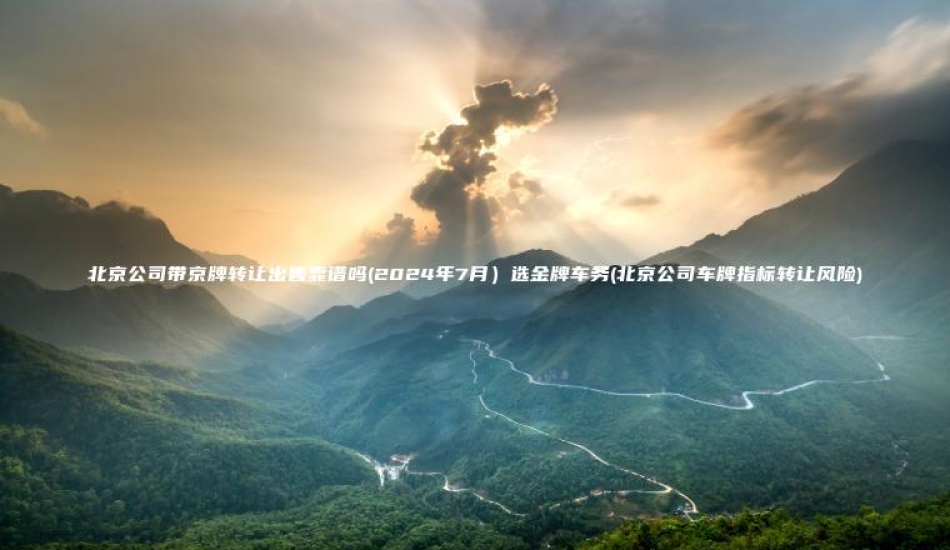 北京公司带京牌转让出售靠谱吗(2024年7月)选金牌车务(北京公司车牌指标转让风险)