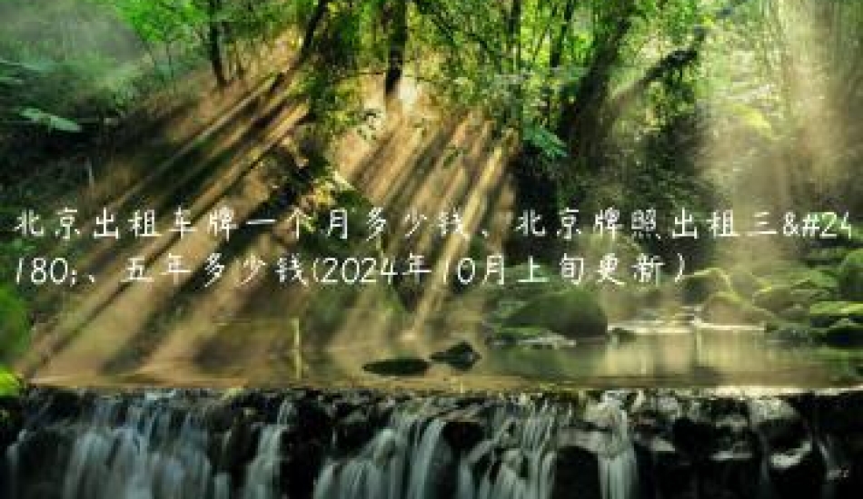 北京出租车牌一个月多少钱、北京牌照出租三年、五年多少钱(2024年10月上旬更新）