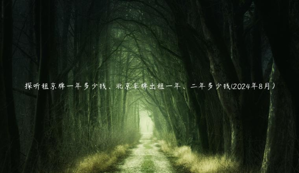 探听租京牌一年多少钱、北京车牌出租一年、二年多少钱(2024年8月）