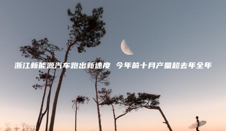 浙江新能源汽车跑出新速度 今年前十月产量超去年全年